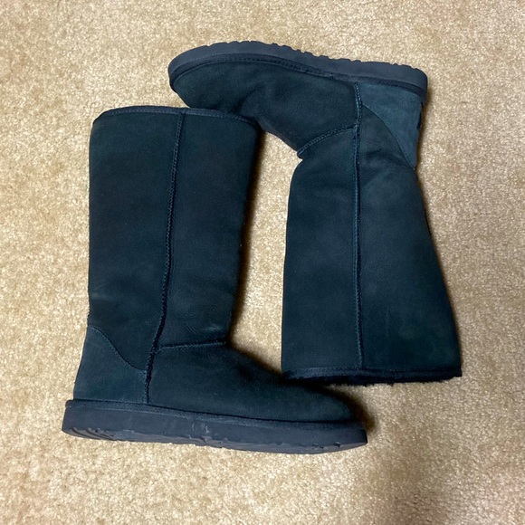 Ugg Shoes Classic Tall Black Ugg Boots Womens Size 8 Poshmark